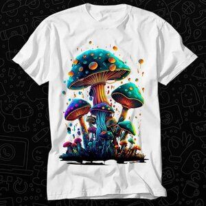 Psychedelic Magic Mushrooms Trippy LSD T Shirt